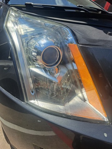 Sedan headlight after restoration, fully clear