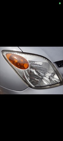 Sedan headlight after restoration, fully clear
