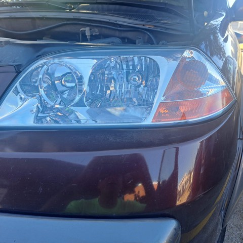 SUV headlight after restoration, fully clear